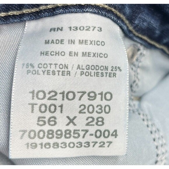 Lee Jeans Men's Size 56 x 28 Blue Carpenter Loose Fit Straight Leg - Picture 8 of 8